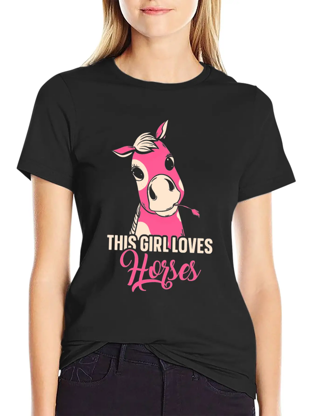 This Girl Loves Horses Riding Horse Lover Rider Breathable Graphic T-Shirt – Perfect For Casual Days