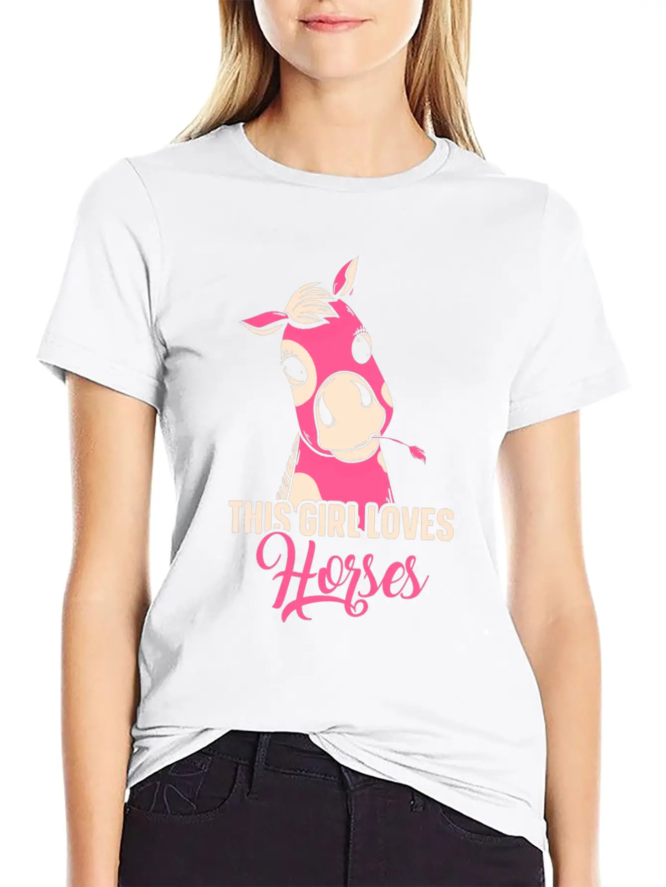 This Girl Loves Horses Riding Horse Lover Rider Breathable Graphic T-Shirt – Perfect For Casual Days