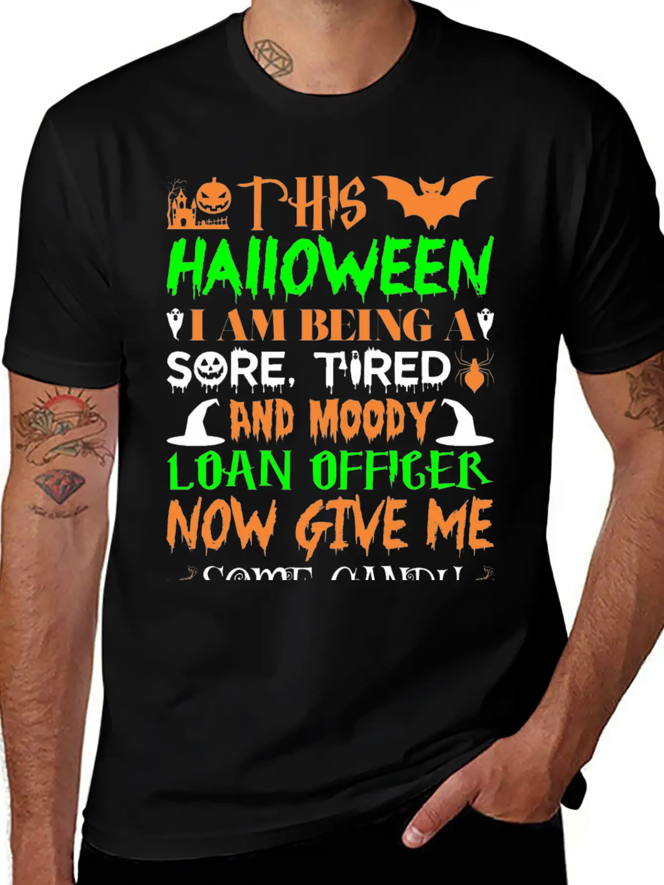 This Halloween Being Tired Loan Officer Candy Basic Graphic T-Shirt – Daily Comfort In Soft Cotton