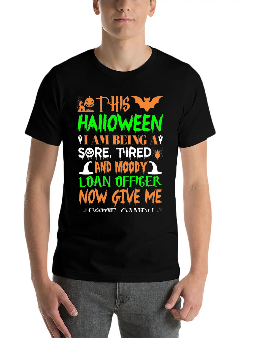 This Halloween Being Tired Loan Officer Candy Basic Graphic T-Shirt – Daily Comfort In Soft Cotton