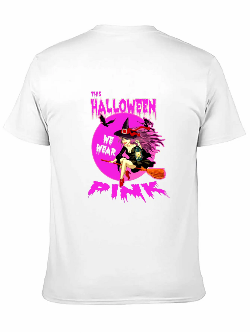 This HALLOWEEN We Wear PINK - Witch Timeless Short Sleeve Tee – Comfy And Minimalist Design
