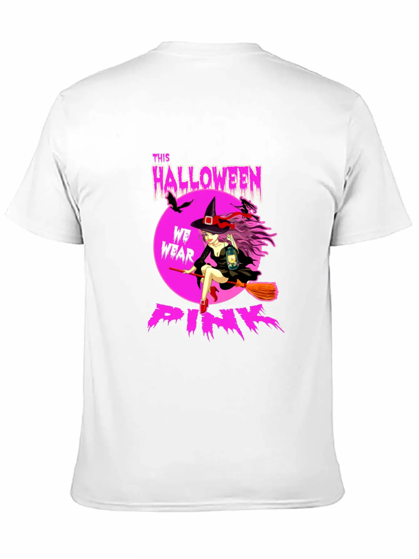 This HALLOWEEN We Wear PINK - Witch Timeless Short Sleeve Tee – Comfy And Minimalist Design