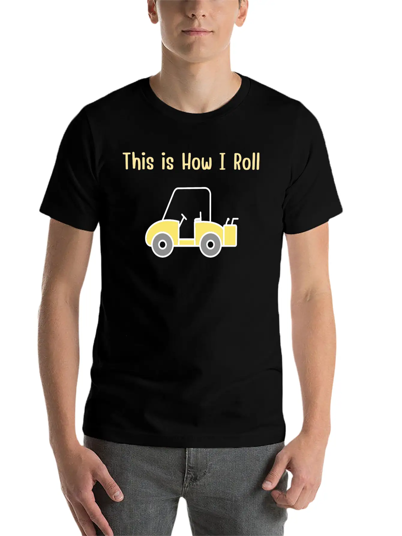 This Is How I Roll Fun Humor Golf Vintage Breathable Graphic T-Shirt – Perfect For Casual Days