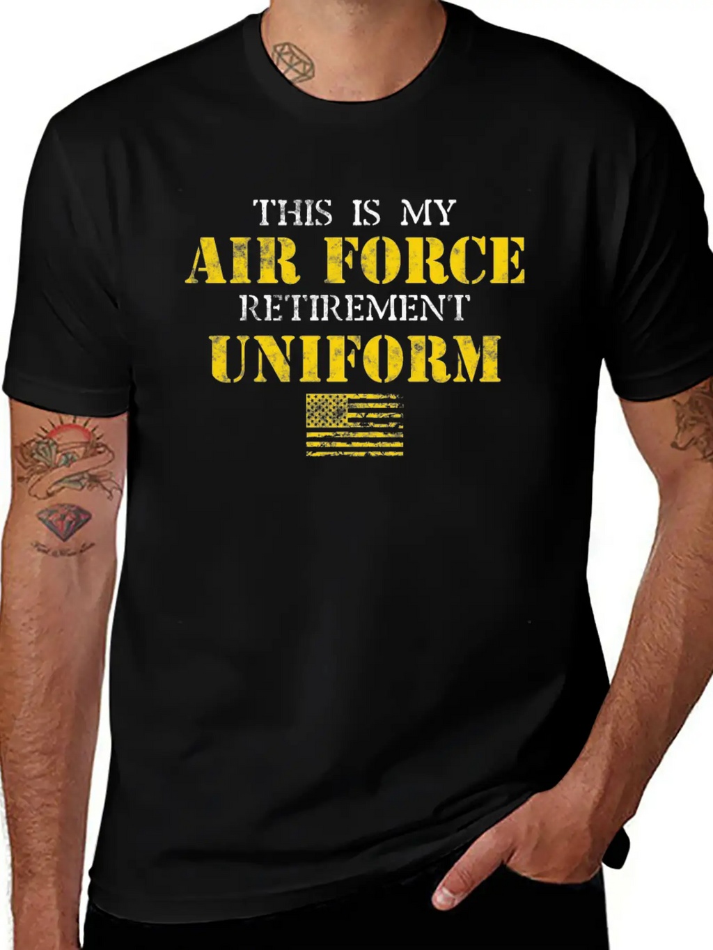 This Is My Air Force Retirement Uniform Basic Graphic T-Shirt – Daily Comfort In Soft Cotton