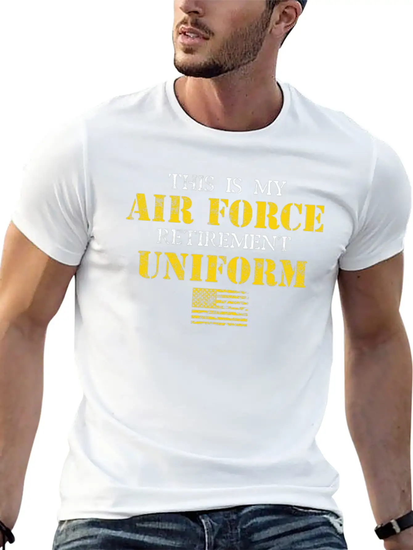 This Is My Air Force Retirement Uniform Basic Graphic T-Shirt – Daily Comfort In Soft Cotton