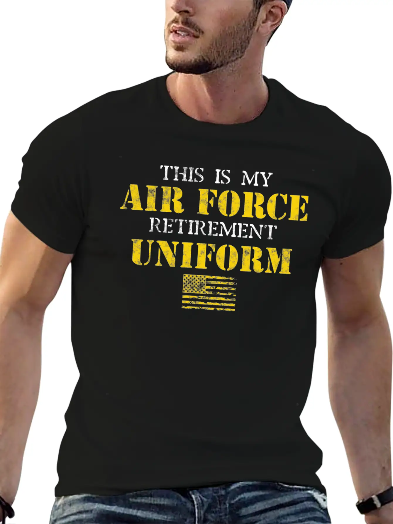 This Is My Air Force Retirement Uniform Basic Graphic T-Shirt – Daily Comfort In Soft Cotton