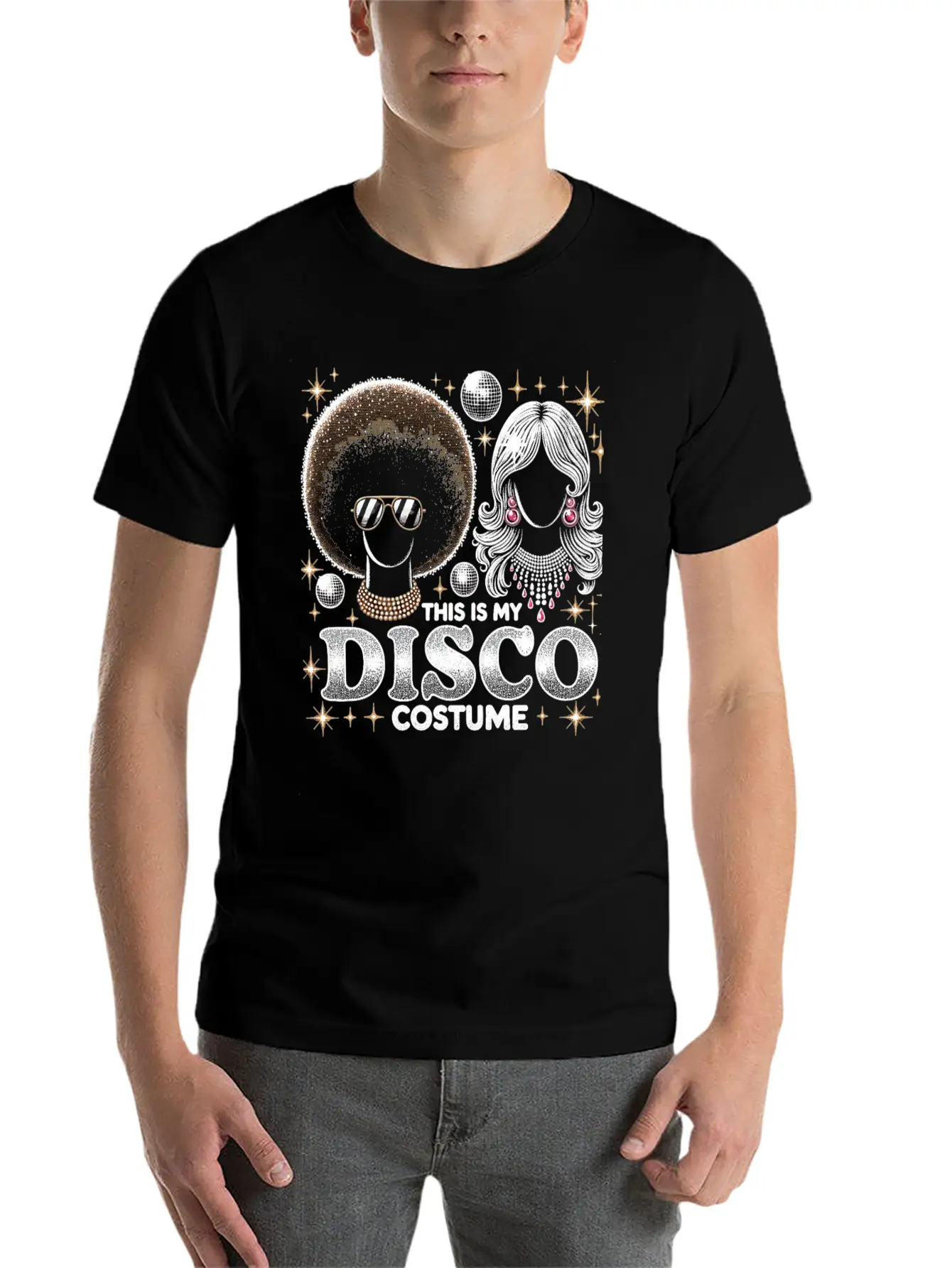 This Is My Disco Costume Relaxed Everyday Tee – Lightweight And Durable Cotton