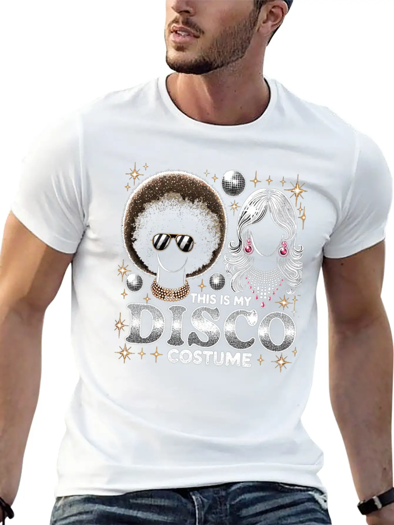 This Is My Disco Costume Relaxed Everyday Tee – Lightweight And Durable Cotton