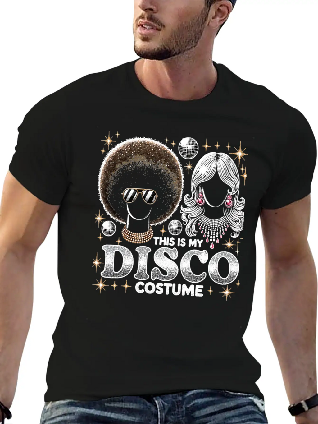 This Is My Disco Costume Relaxed Everyday Tee – Lightweight And Durable Cotton