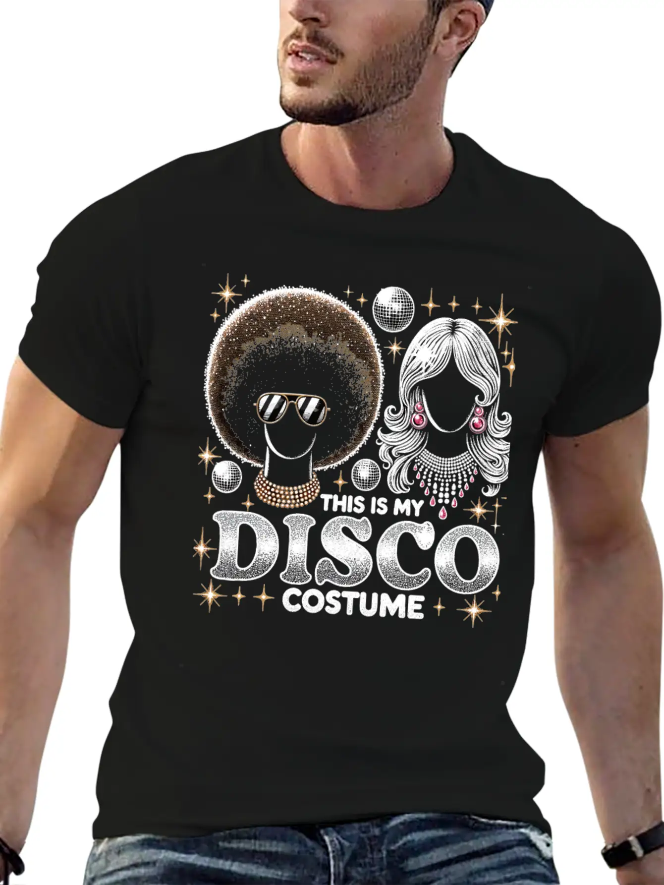 This Is My Disco Costume Relaxed Everyday Tee – Lightweight And Durable Cotton