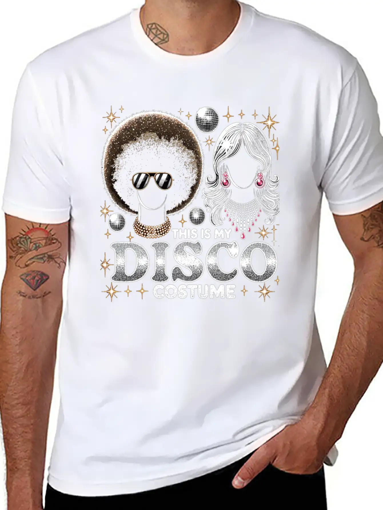 This Is My Disco Costume Relaxed Everyday Tee – Lightweight And Durable Cotton