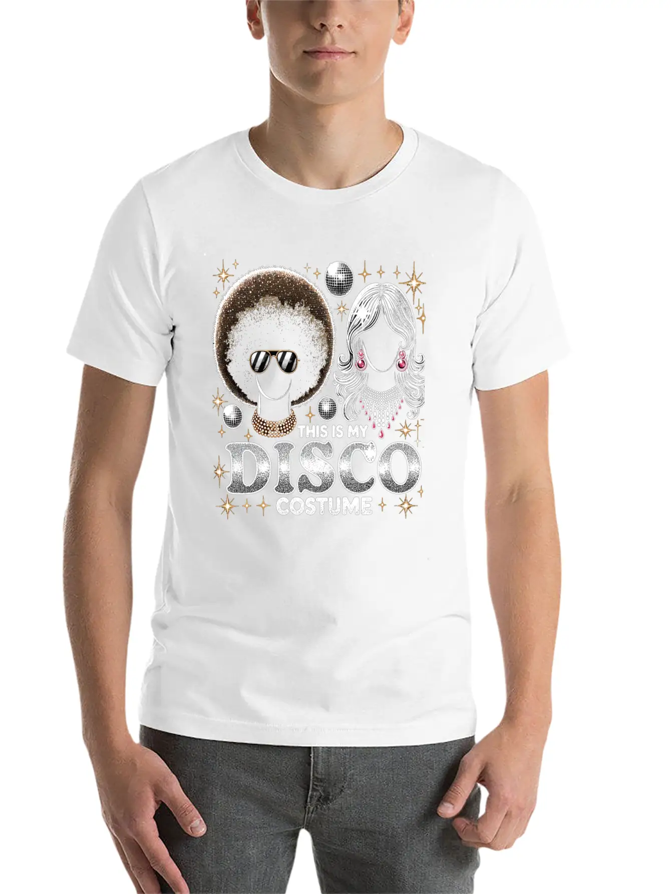 This Is My Disco Costume Relaxed Everyday Tee – Lightweight And Durable Cotton