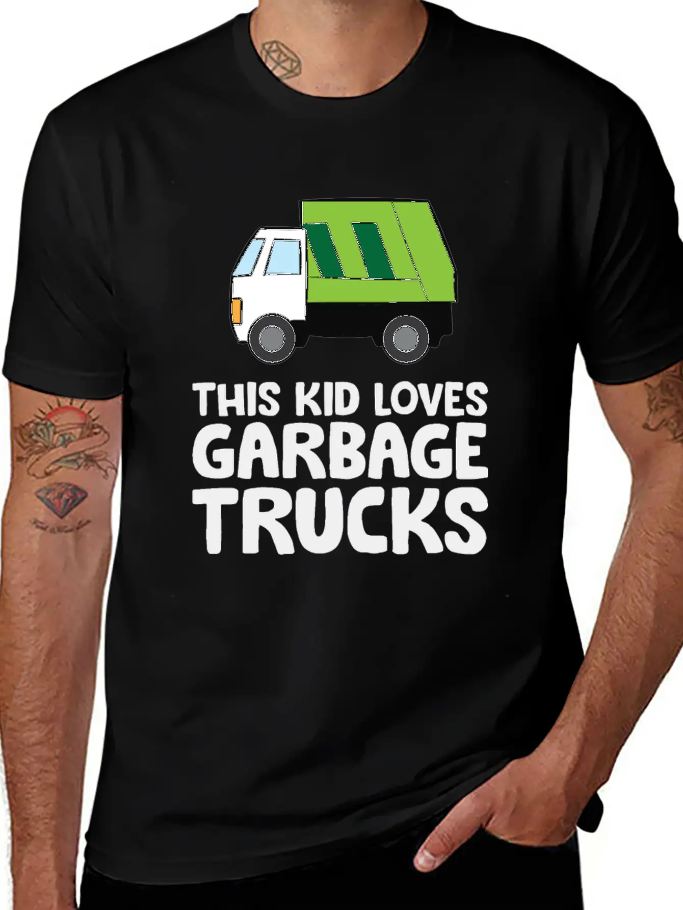 This Kid Loves Garbage Trucks Funny Garbage Truck Breathable Soft Cotton T-Shirt – Timeless Casual Look