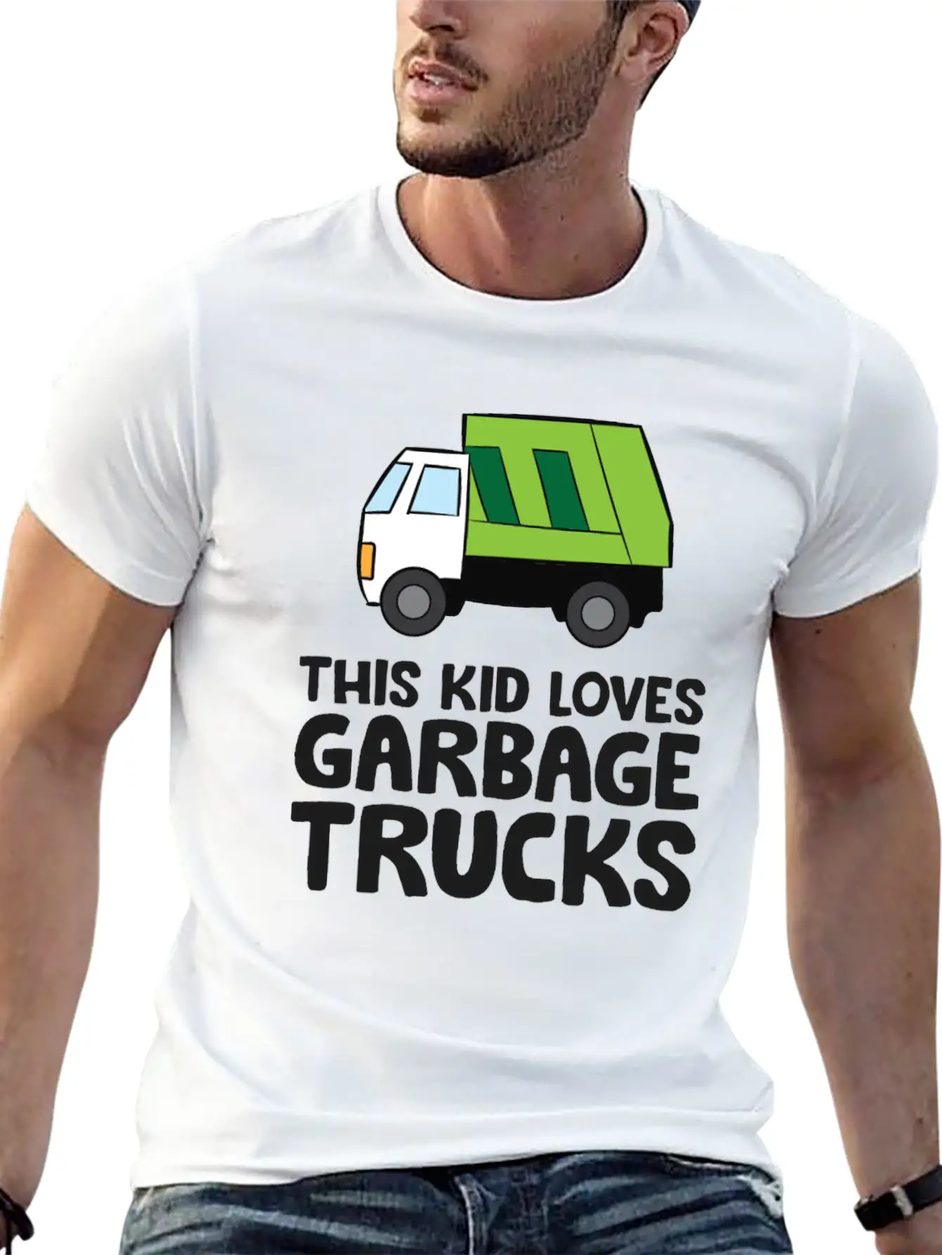 This Kid Loves Garbage Trucks Funny Garbage Truck Breathable Soft Cotton T-Shirt – Timeless Casual Look