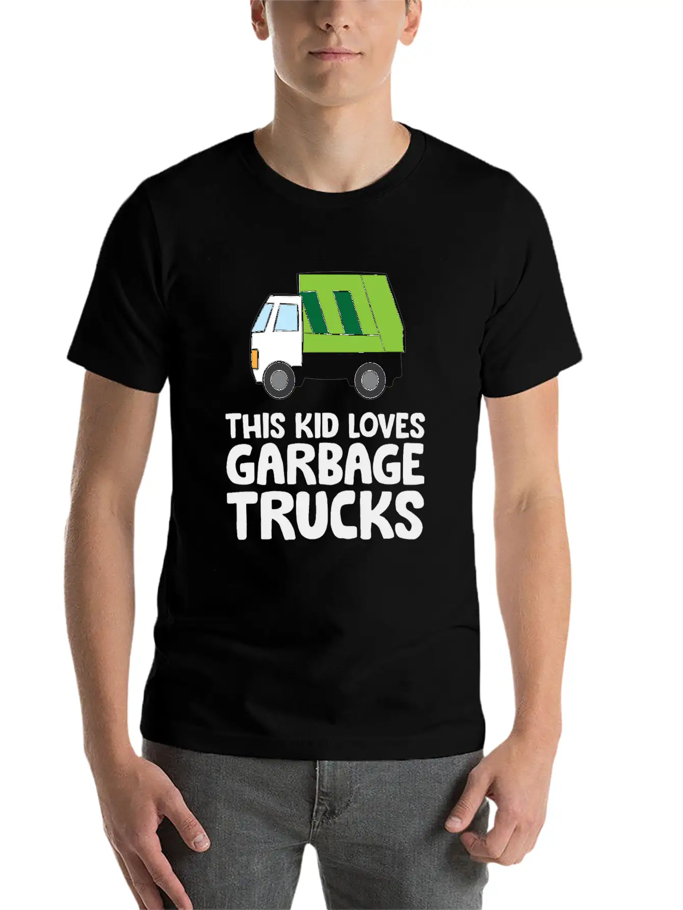 This Kid Loves Garbage Trucks Funny Garbage Truck Breathable Soft Cotton T-Shirt – Timeless Casual Look