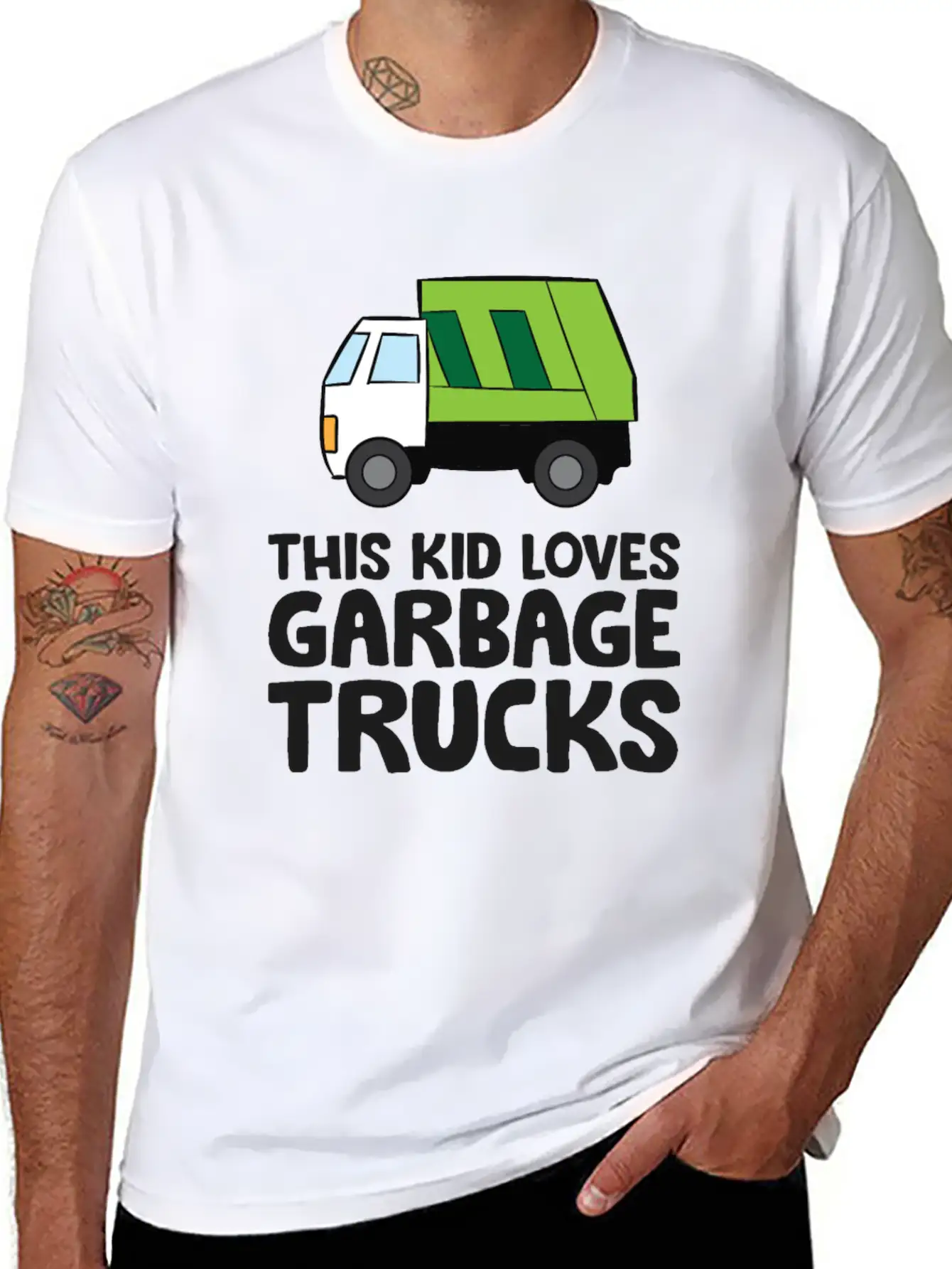 This Kid Loves Garbage Trucks Funny Garbage Truck Breathable Soft Cotton T-Shirt – Timeless Casual Look