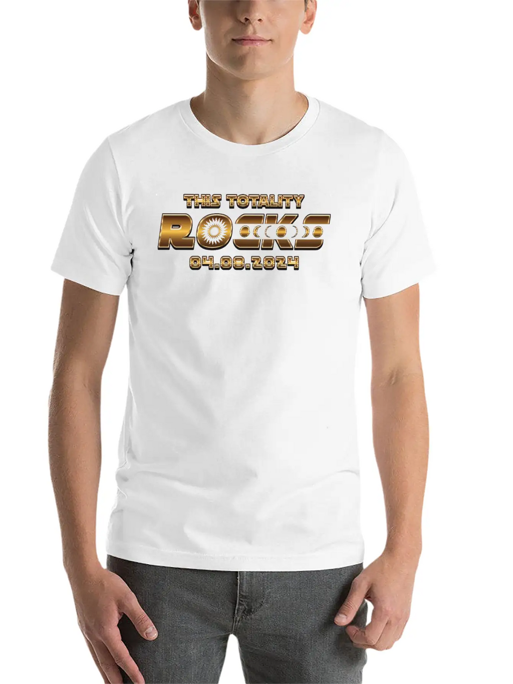 This Totality Rocks - 2024 Solar Eclipse Breathable Soft Cotton T-Shirt – Timeless Casual Look