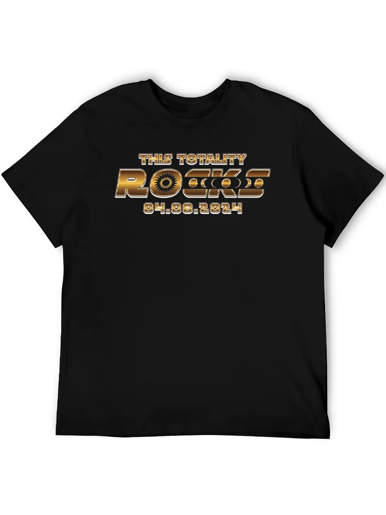 This Totality Rocks - 2024 Solar Eclipse Breathable Soft Cotton T-Shirt – Timeless Casual Look