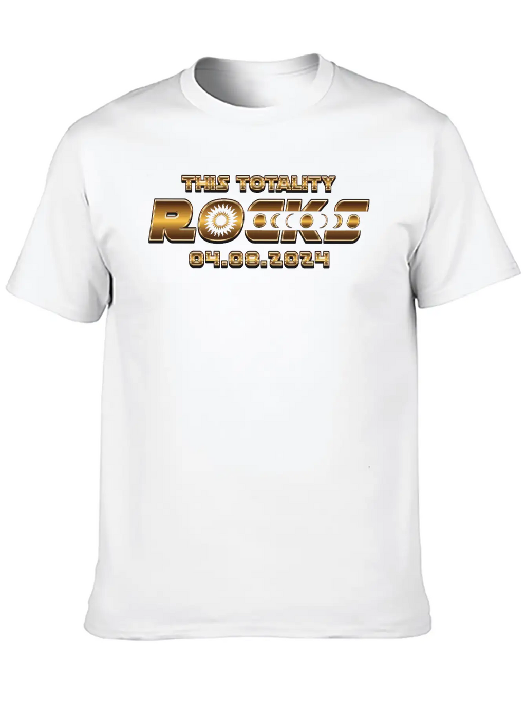 This Totality Rocks - 2024 Solar Eclipse Breathable Soft Cotton T-Shirt – Timeless Casual Look