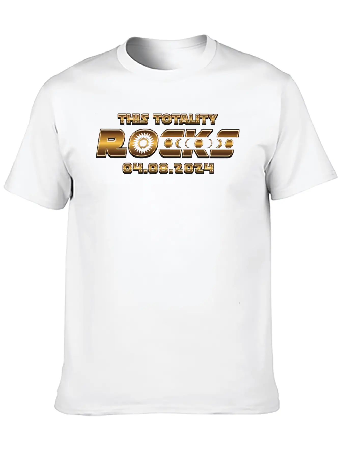 This Totality Rocks - 2024 Solar Eclipse Breathable Soft Cotton T-Shirt – Timeless Casual Look