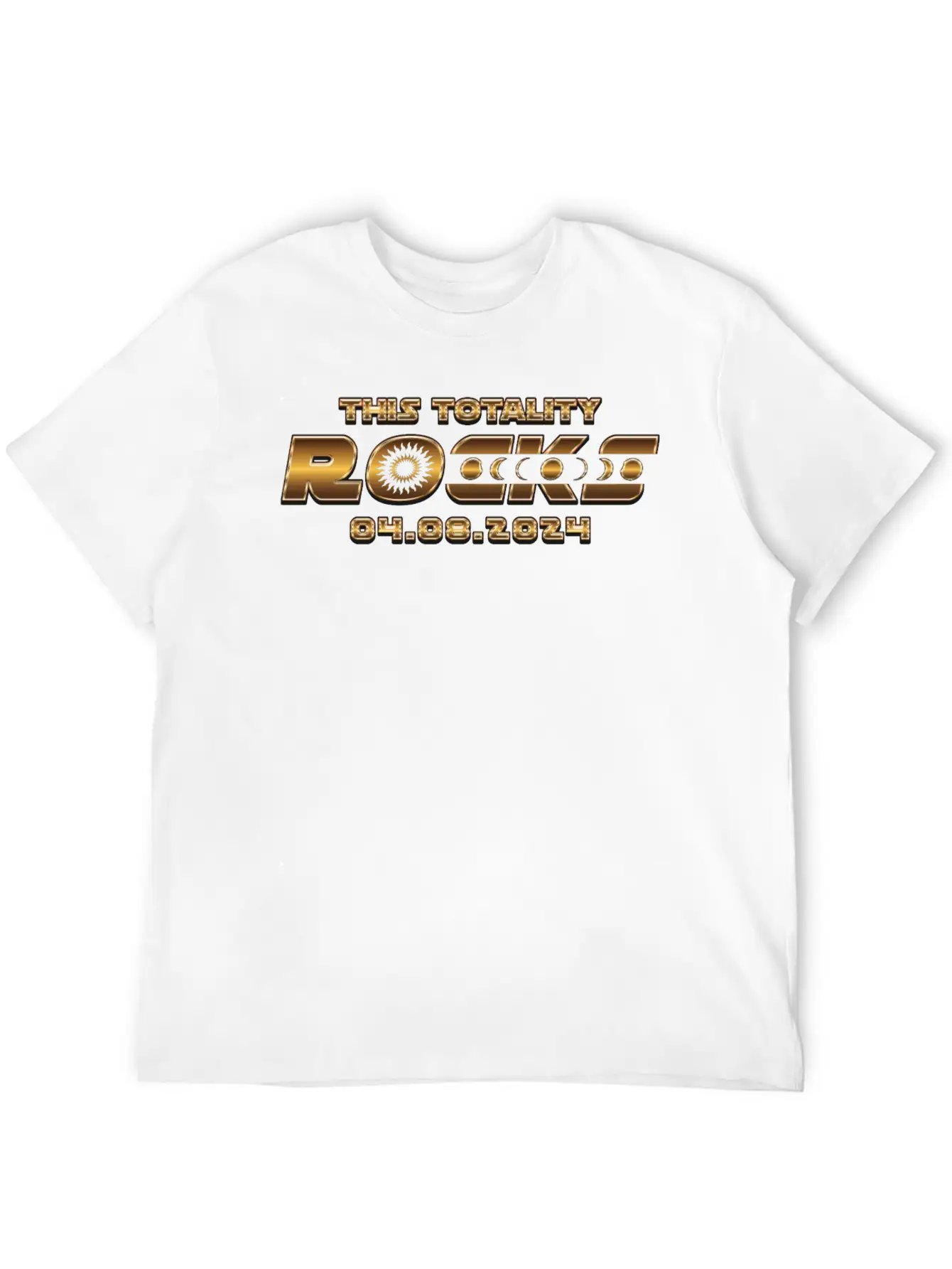 This Totality Rocks - 2024 Solar Eclipse Breathable Soft Cotton T-Shirt – Timeless Casual Look