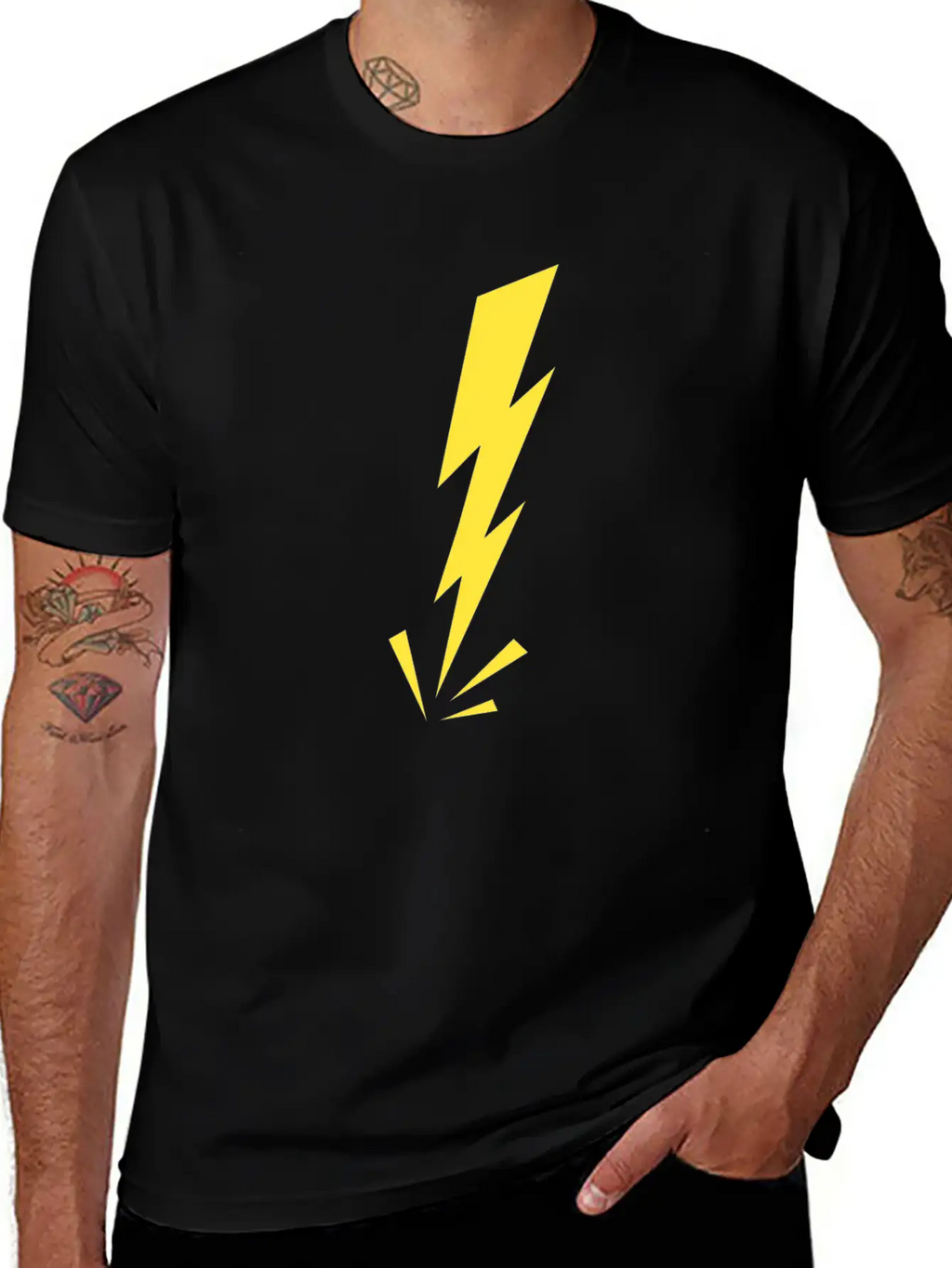 Thunder Lightning Bolt Angry Warning Gift Idea Classic Cotton Tee – Unisex Comfort For Any Season