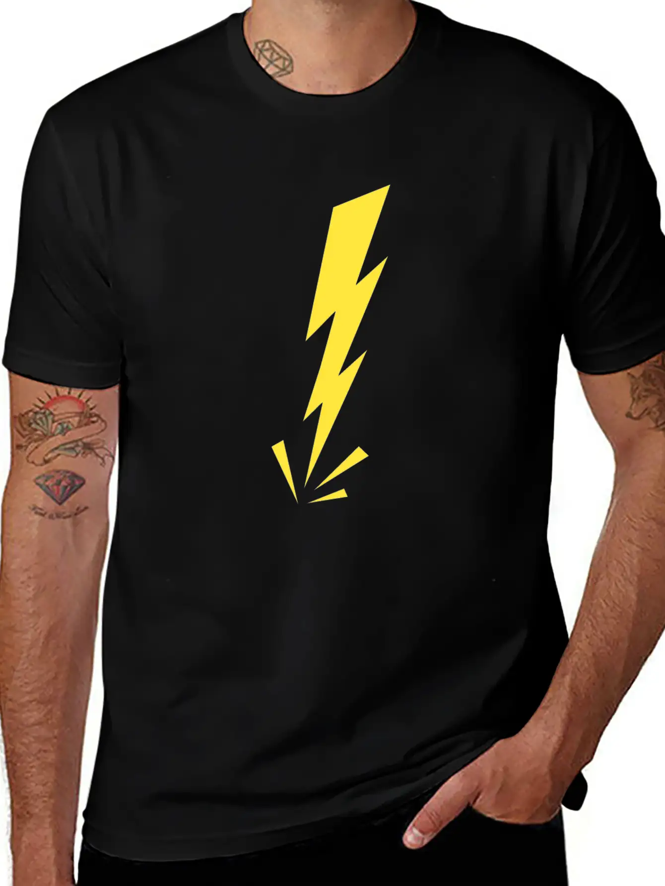 Thunder Lightning Bolt Angry Warning Gift Idea Classic Cotton Tee – Unisex Comfort For Any Season