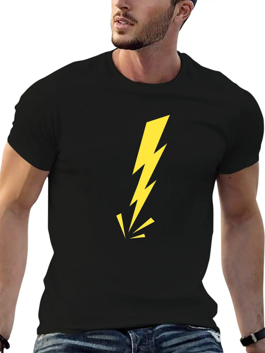 Thunder Lightning Bolt Angry Warning Gift Idea Classic Cotton Tee – Unisex Comfort For Any Season
