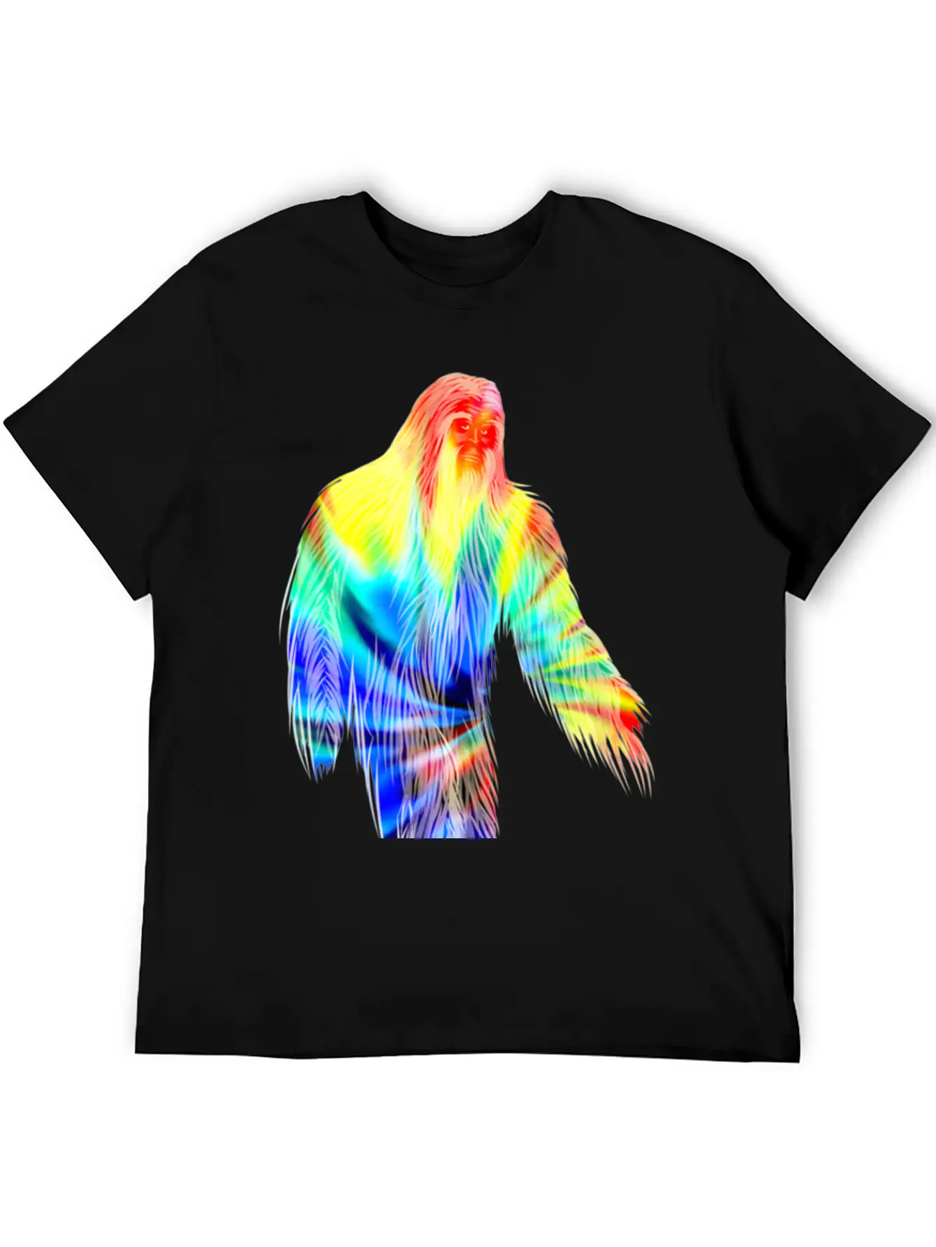 Tie Dye Bigfoot Shirt Cute Retro Hiding Champion Breathable Soft Cotton T-Shirt – Timeless Casual Look