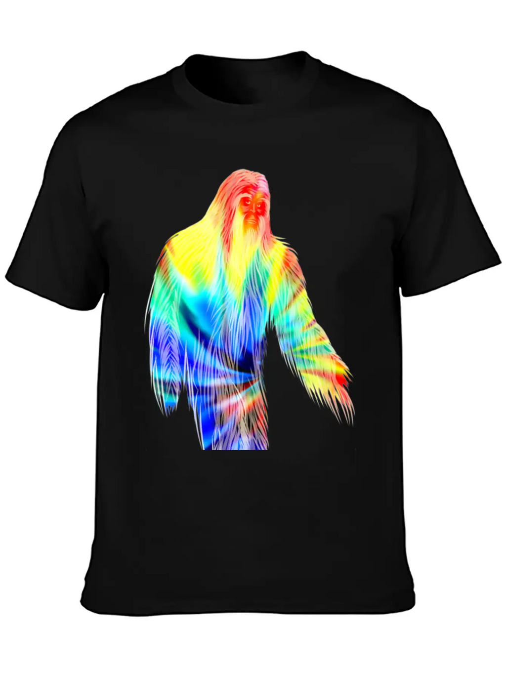 Tie Dye Bigfoot Shirt Cute Retro Hiding Champion Breathable Soft Cotton T-Shirt – Timeless Casual Look