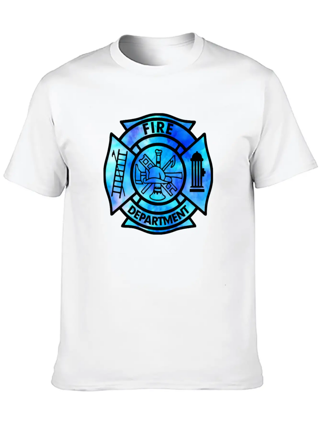 Tie Dye Fire Department Fist Responder Stylish Everyday T-Shirt – Unisex Basic Cotton Tee