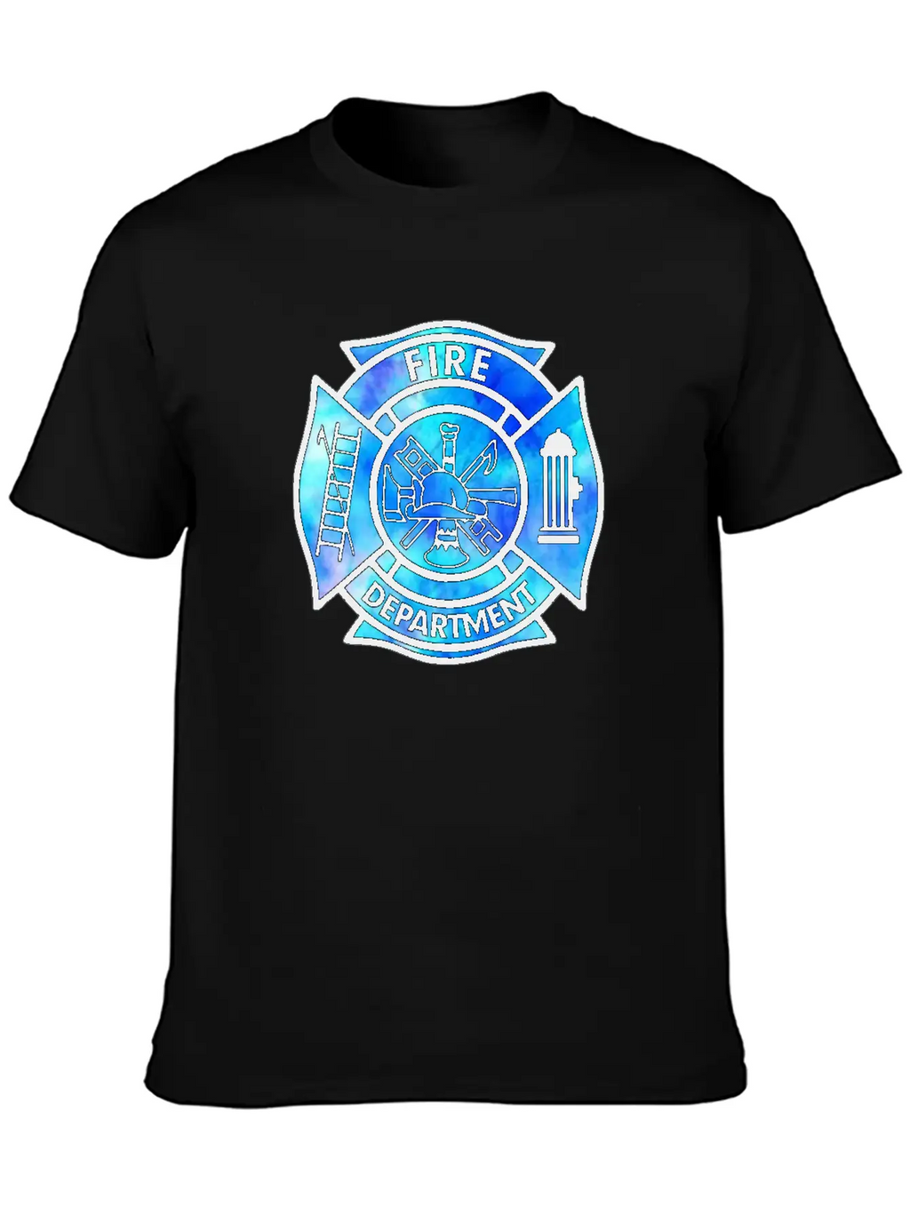 Tie Dye Fire Department Fist Responder Stylish Everyday T-Shirt – Unisex Basic Cotton Tee