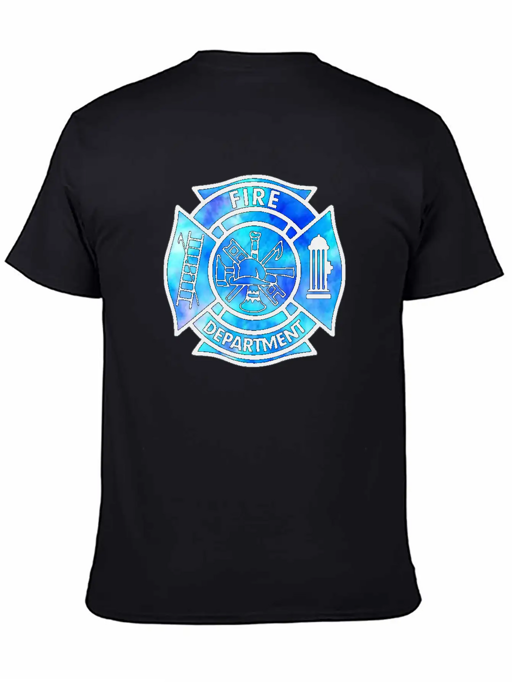 Tie Dye Fire Department Fist Responder Stylish Everyday T-Shirt – Unisex Basic Cotton Tee