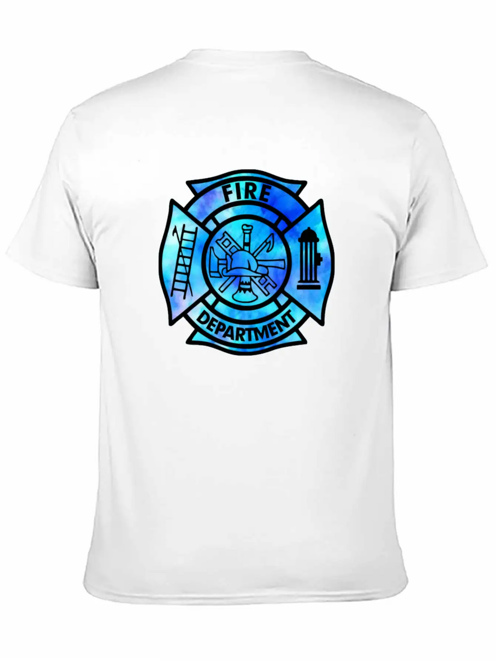 Tie Dye Fire Department Fist Responder Stylish Everyday T-Shirt – Unisex Basic Cotton Tee