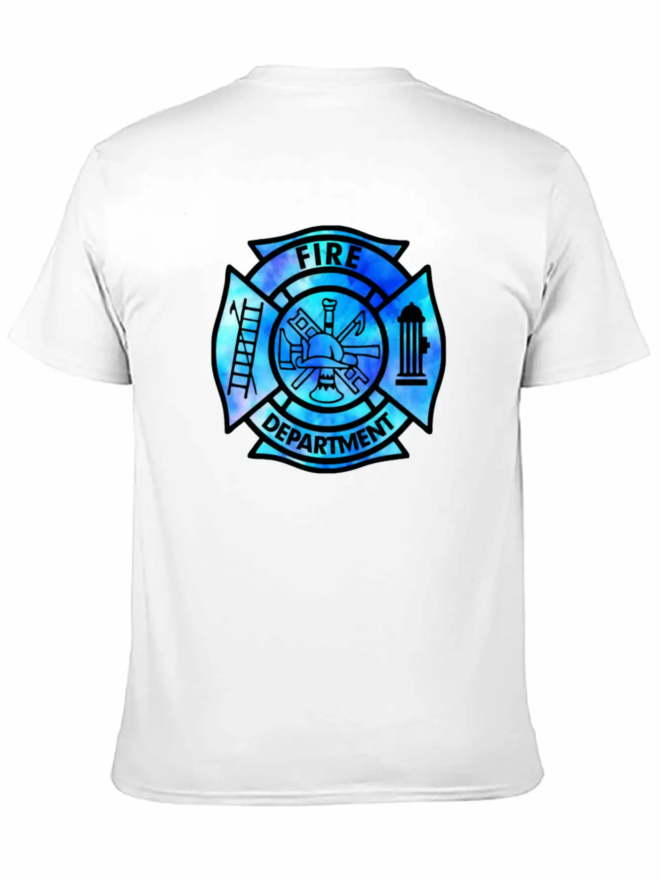Tie Dye Fire Department Fist Responder Stylish Everyday T-Shirt – Unisex Basic Cotton Tee
