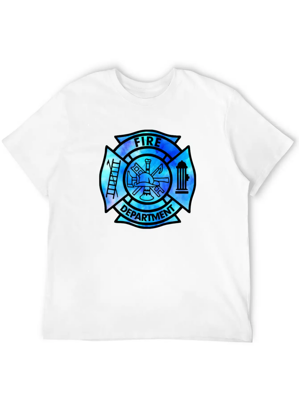 Tie Dye Fire Department Fist Responder Stylish Everyday T-Shirt – Unisex Basic Cotton Tee