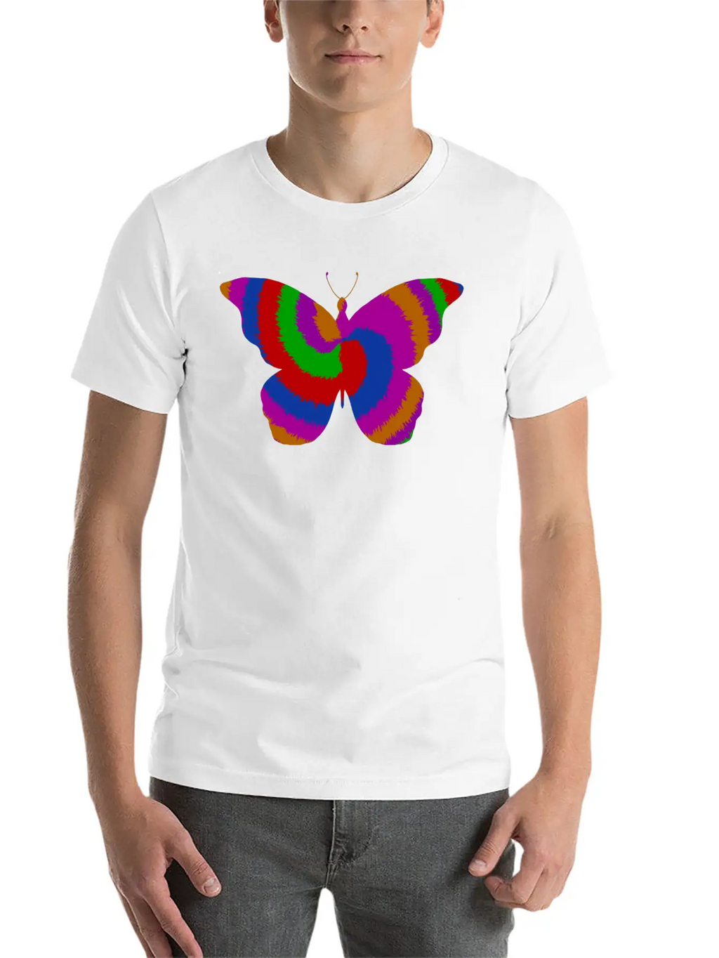 Tie DyeButterfly Design Timeless Short Sleeve Tee – Comfy And Minimalist Design
