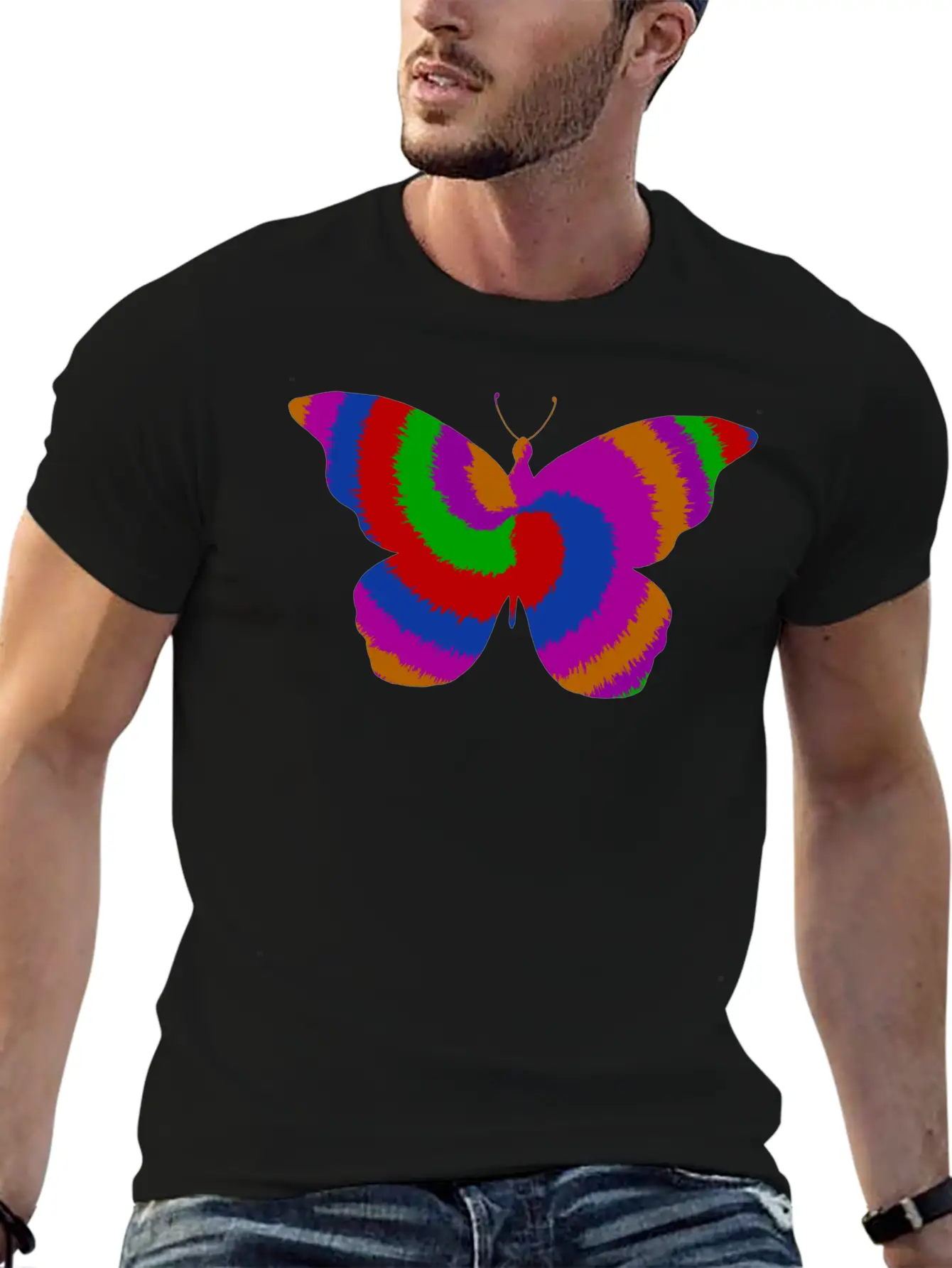 Tie DyeButterfly Design Timeless Short Sleeve Tee – Comfy And Minimalist Design