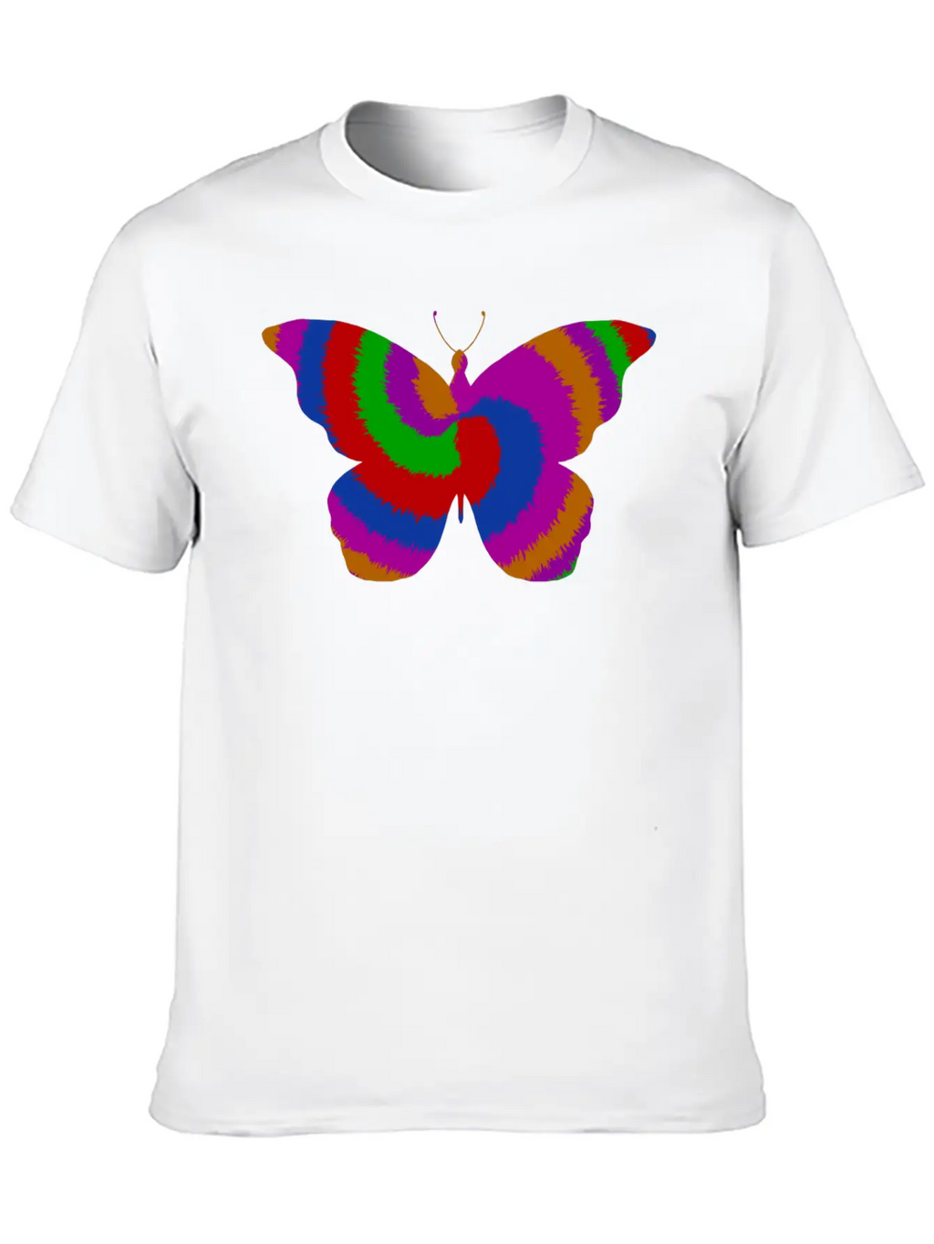 Tie DyeButterfly Design Timeless Short Sleeve Tee – Comfy And Minimalist Design