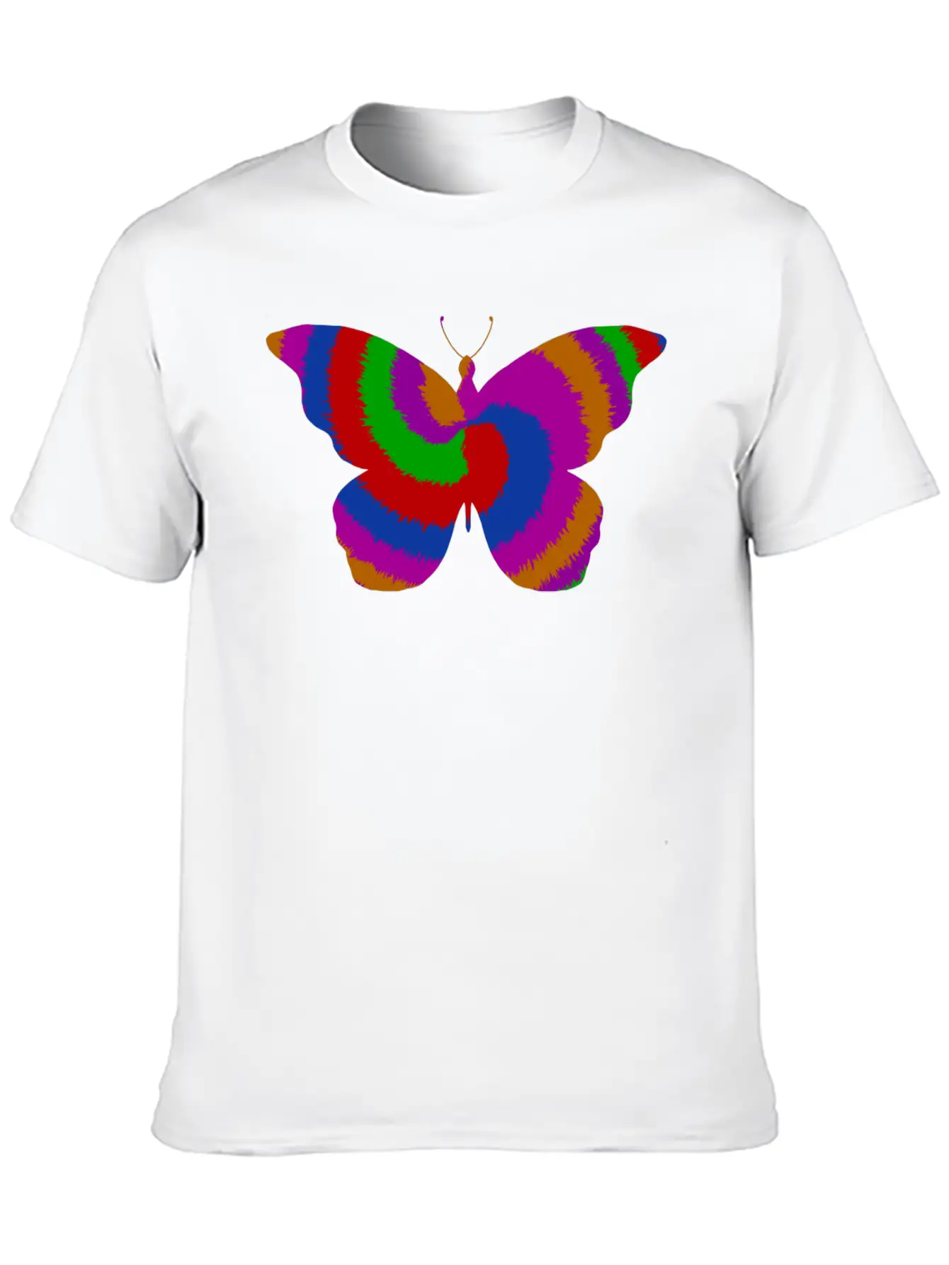 Tie DyeButterfly Design Timeless Short Sleeve Tee – Comfy And Minimalist Design
