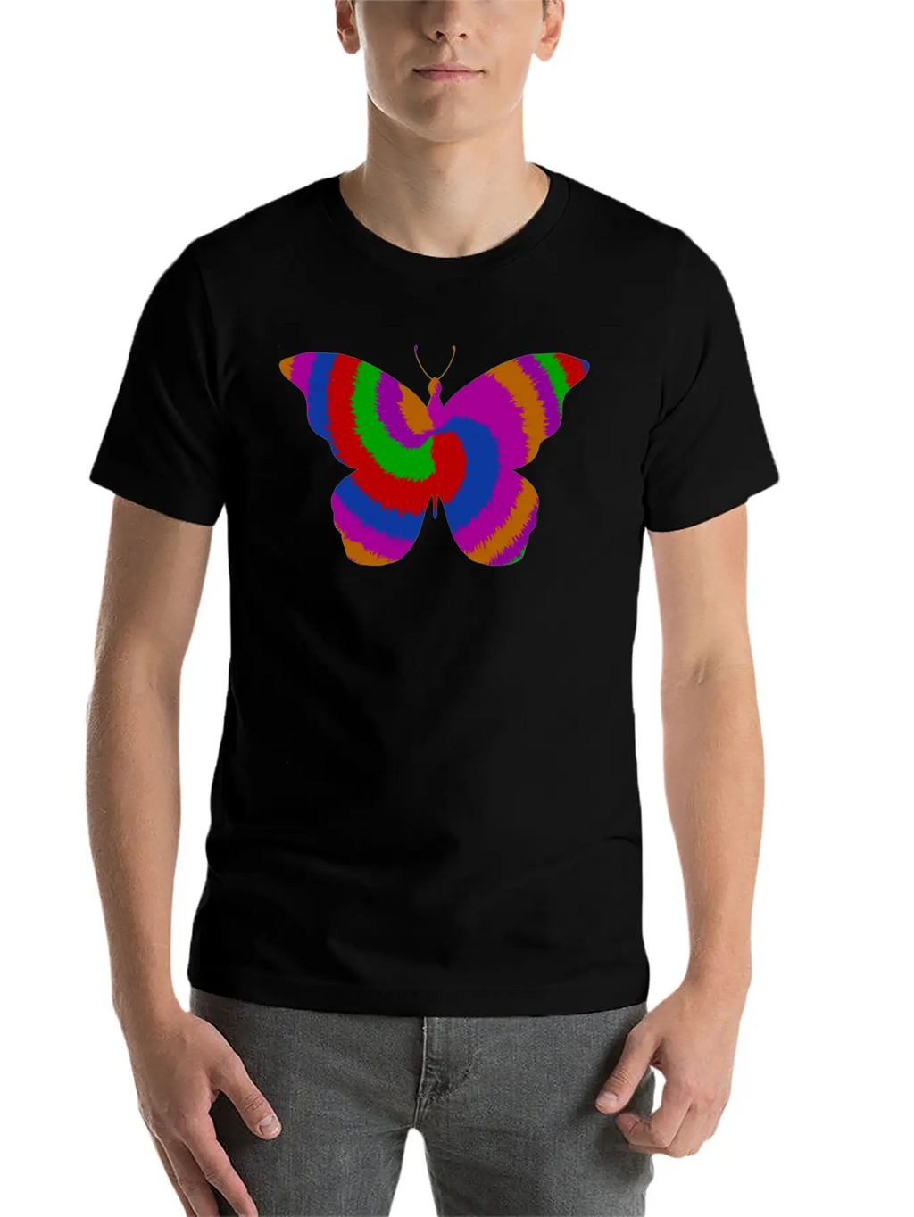 Tie DyeButterfly Design Timeless Short Sleeve Tee – Comfy And Minimalist Design