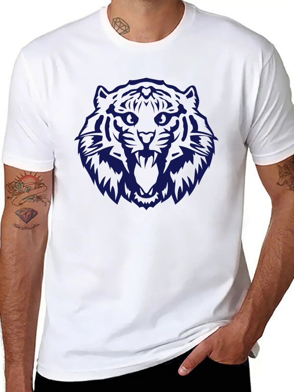 Tiger _2502 Basic Graphic T-Shirt – Daily Comfort In Soft Cotton