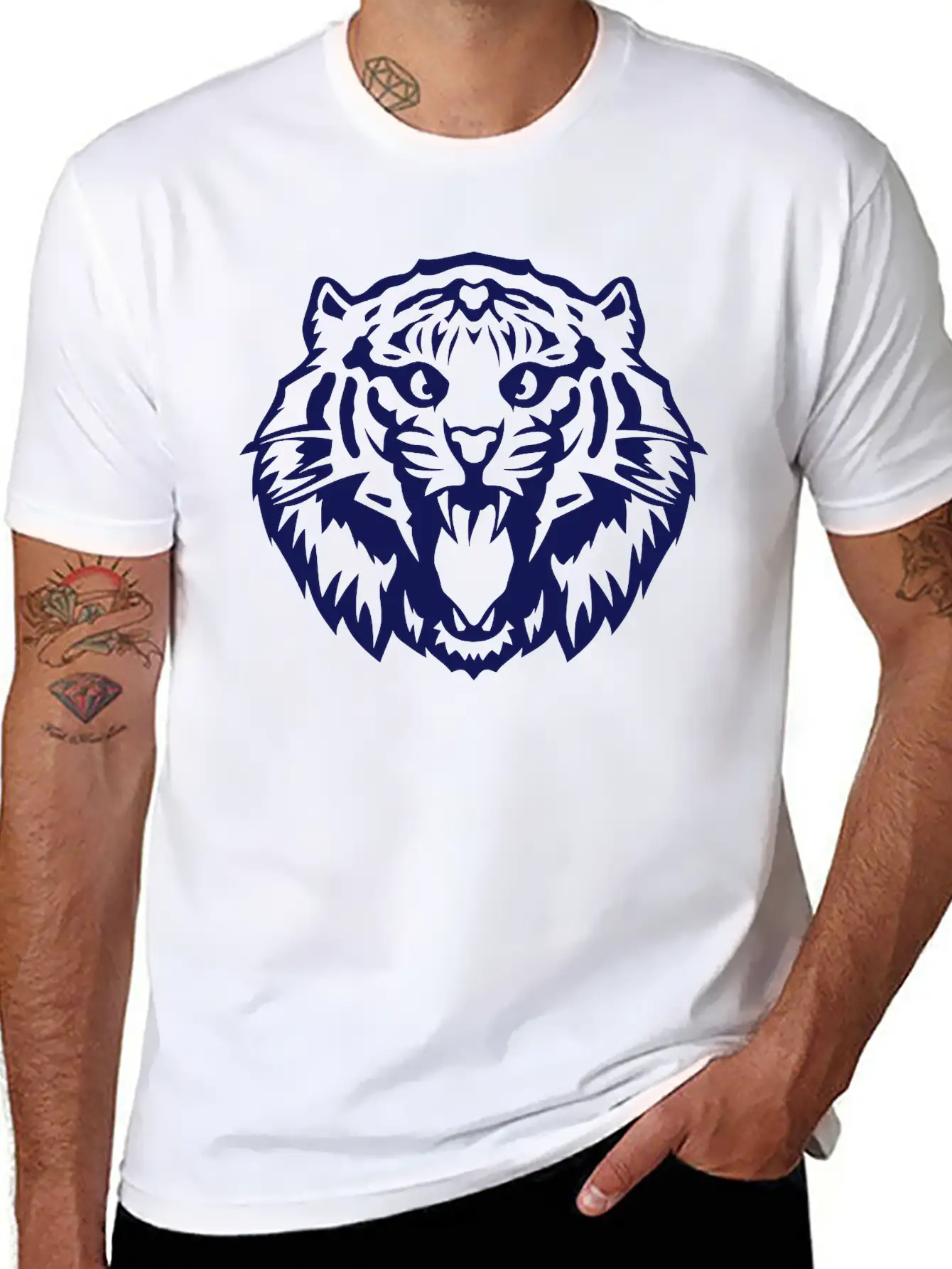 Tiger _2502 Basic Graphic T-Shirt – Daily Comfort In Soft Cotton