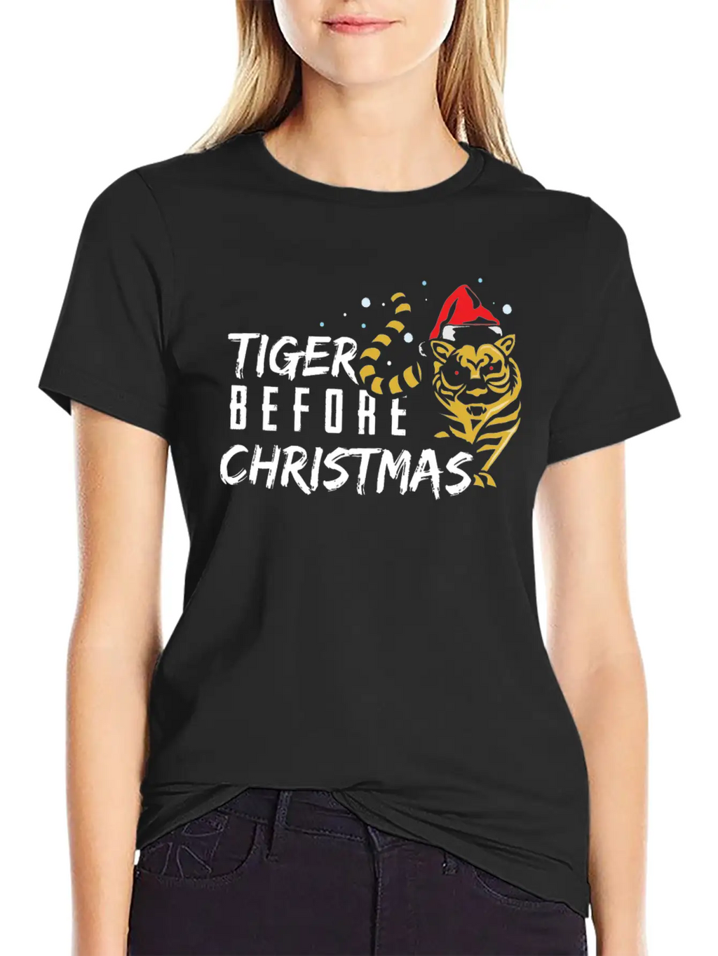 Tiger Before Christmas Classic Cotton Tee – Unisex Comfort For Any Season