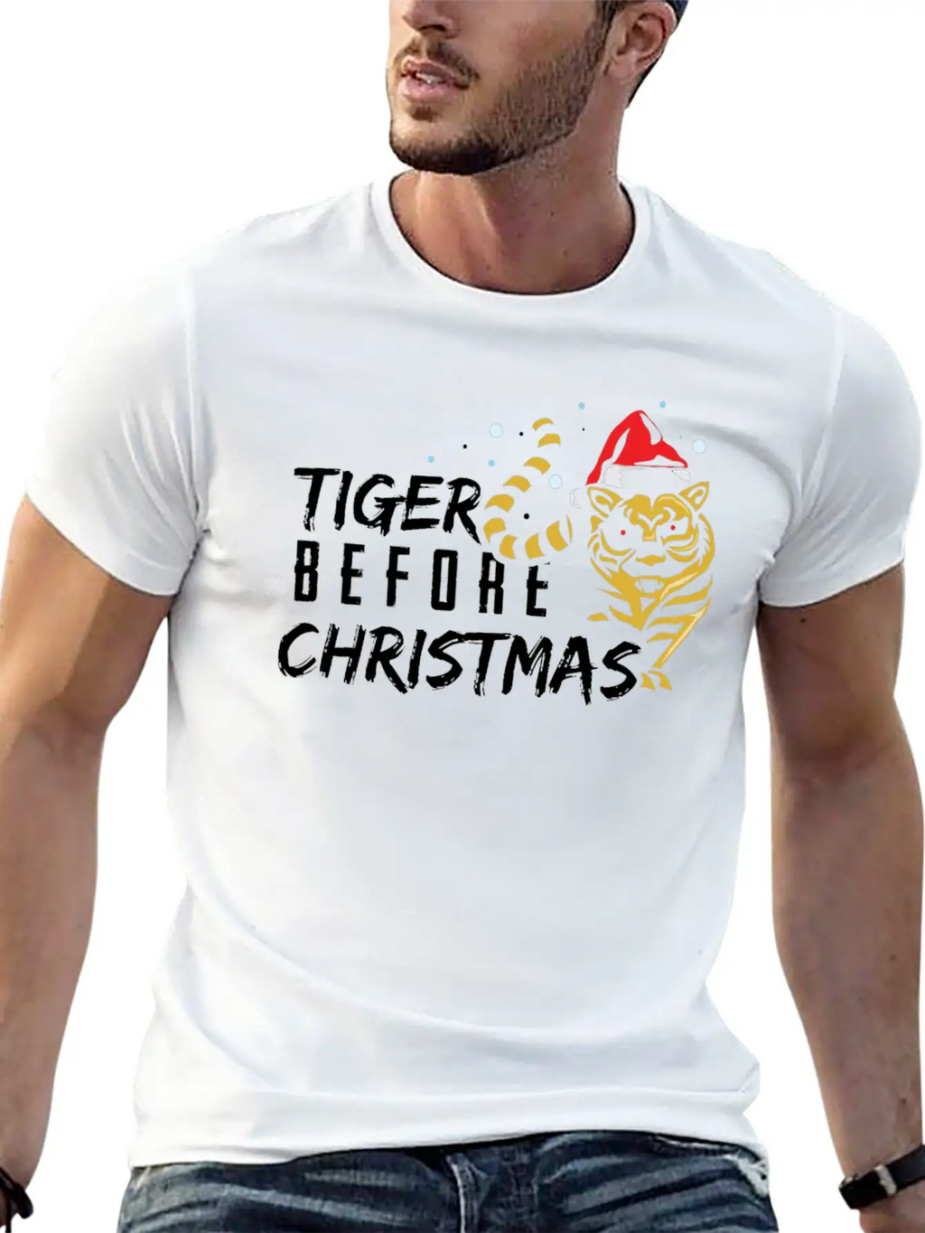 Tiger Before Christmas Classic Cotton Tee – Unisex Comfort For Any Season