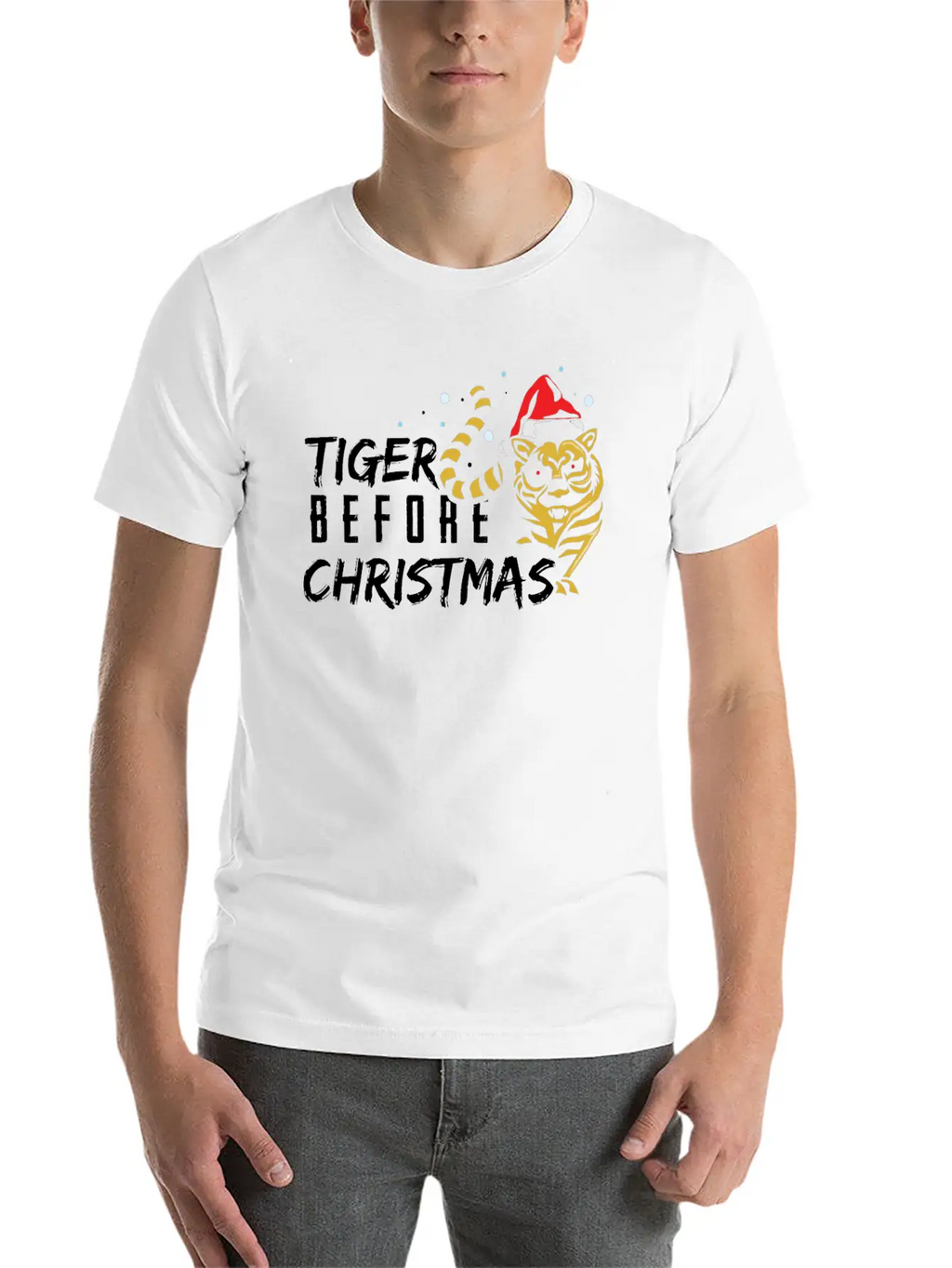 Tiger Before Christmas Classic Cotton Tee – Unisex Comfort For Any Season