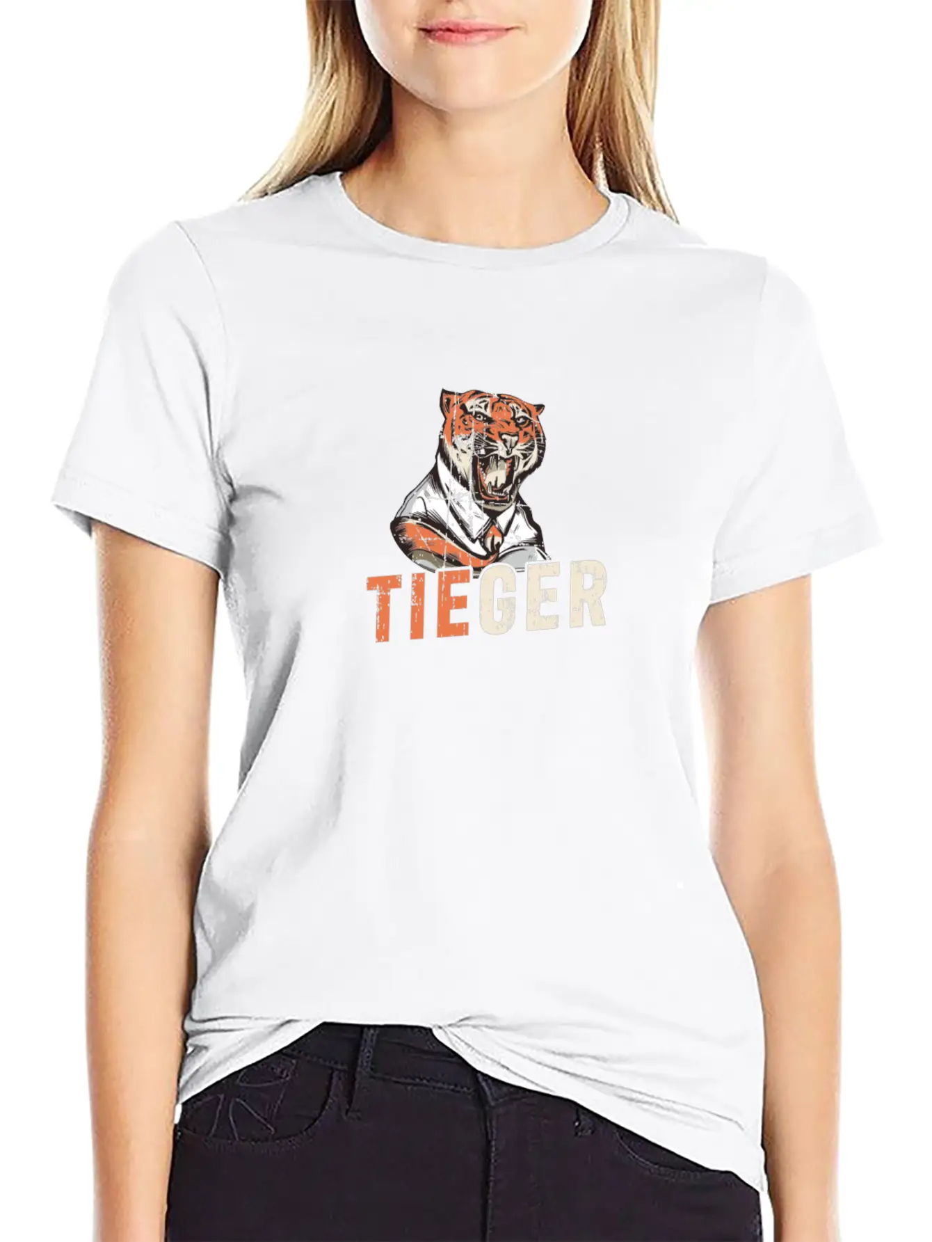 Tiger Design For Business Man Relaxed Everyday Tee – Lightweight And Durable Cotton