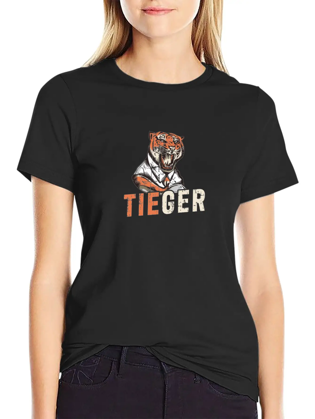 Tiger Design For Business Man Relaxed Everyday Tee – Lightweight And Durable Cotton