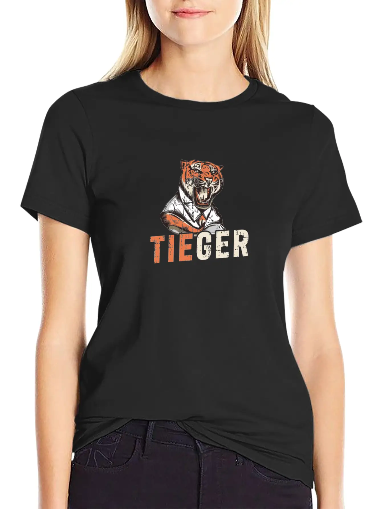 Tiger Design For Business Man Relaxed Everyday Tee – Lightweight And Durable Cotton