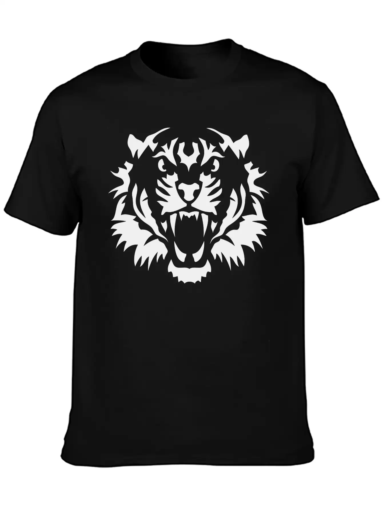 Tiger Head 10090 Wild Animals Basic Graphic T-Shirt – Daily Comfort In Soft Cotton
